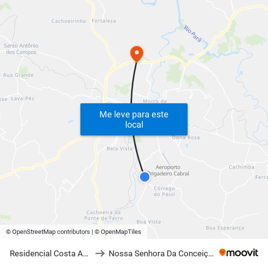 Residencial Costa Azul to Nossa Senhora Da Conceição map