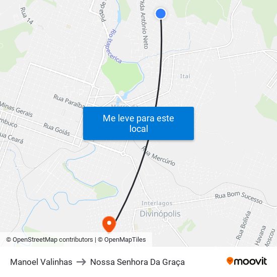 Manoel Valinhas to Nossa Senhora Da Graça map