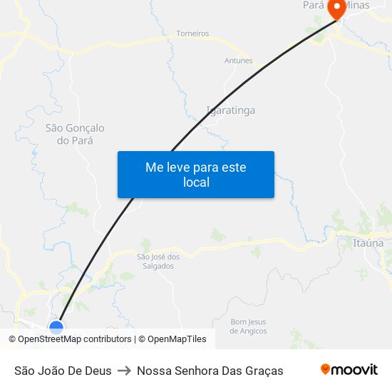 São João De Deus to Nossa Senhora Das Graças map