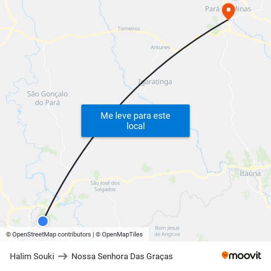 Halim Souki to Nossa Senhora Das Graças map