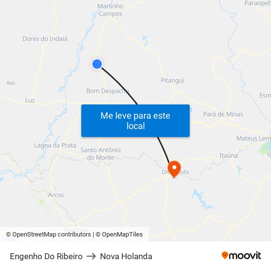 Engenho Do Ribeiro to Nova Holanda map