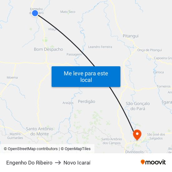 Engenho Do Ribeiro to Novo Icaraí map
