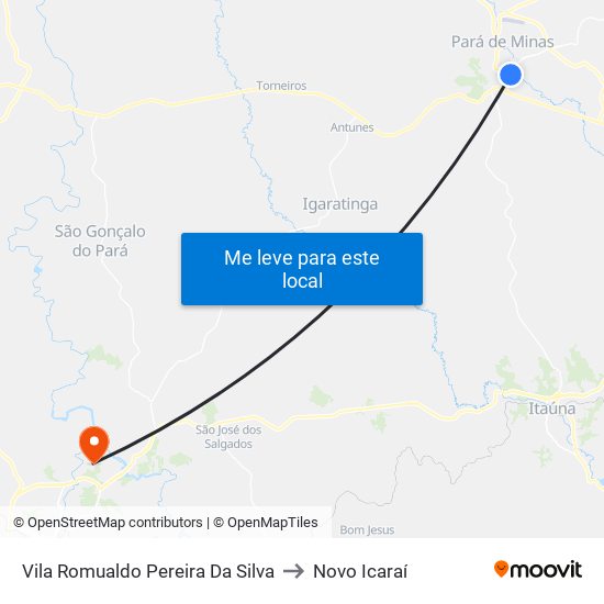 Vila Romualdo Pereira Da Silva to Novo Icaraí map