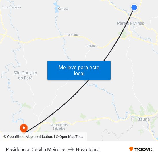 Residencial Cecília Meireles to Novo Icaraí map