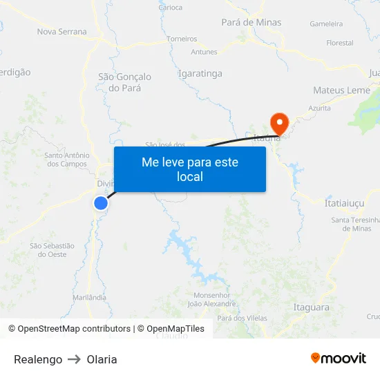 Realengo to Olaria map