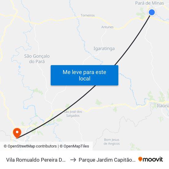 Vila Romualdo Pereira Da Silva to Parque Jardim Capitão Silva map