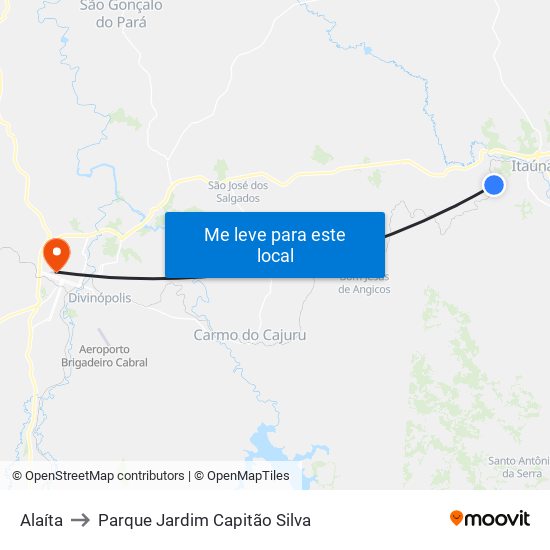 Alaíta to Parque Jardim Capitão Silva map