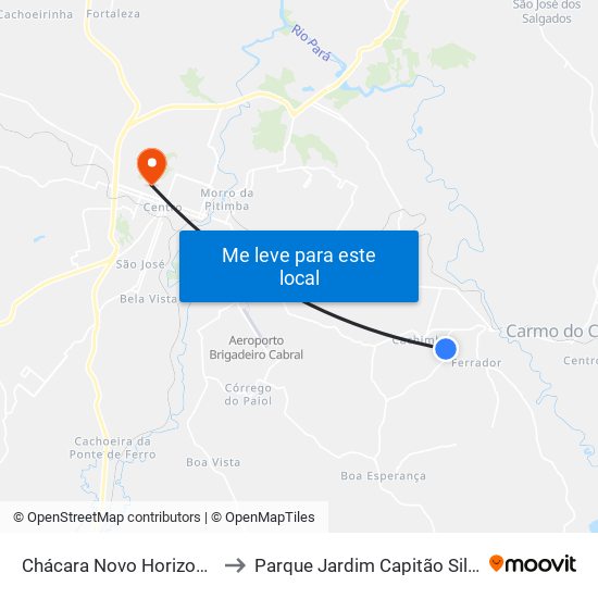 Chácara Novo Horizonte to Parque Jardim Capitão Silva map