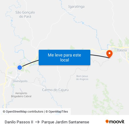 Danilo Passos II to Parque Jardim Santanense map