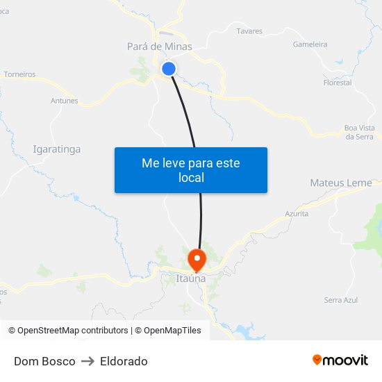 Dom Bosco to Eldorado map