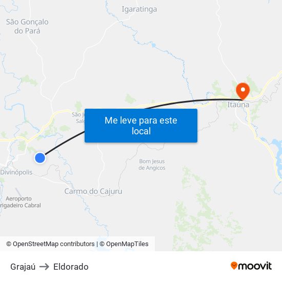 Grajaú to Eldorado map
