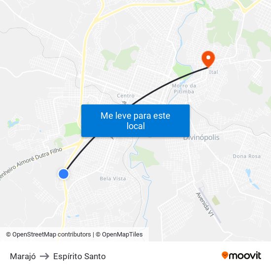 Marajó to Espírito Santo map