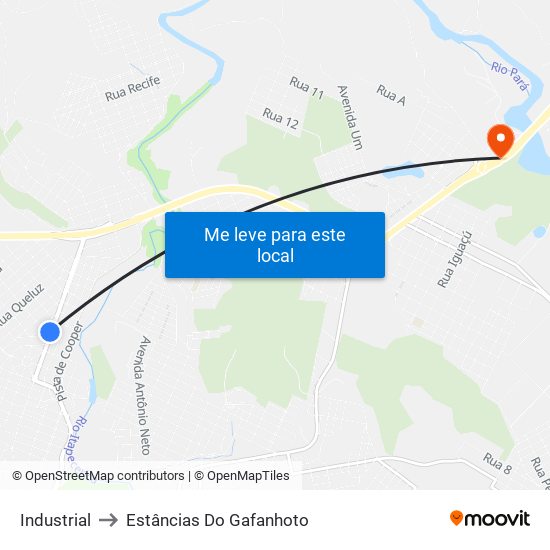 Industrial to Estâncias Do Gafanhoto map