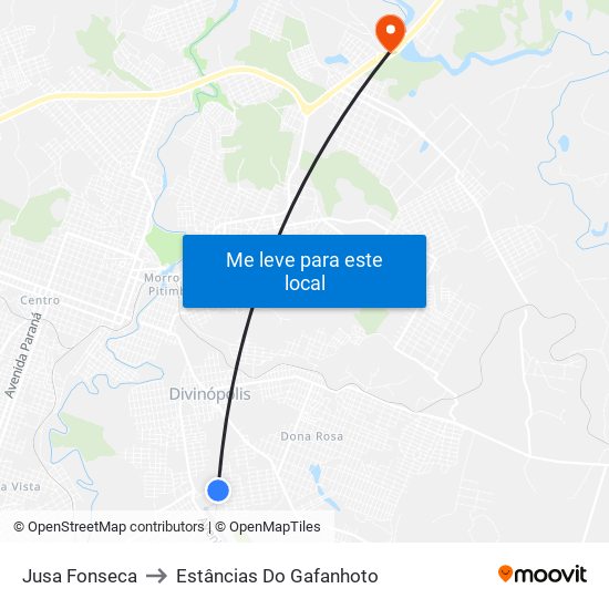 Jusa Fonseca to Estâncias Do Gafanhoto map