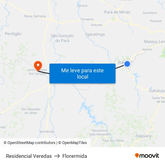 Residencial Veredas to Florermida map