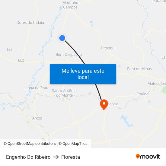 Engenho Do Ribeiro to Floresta map