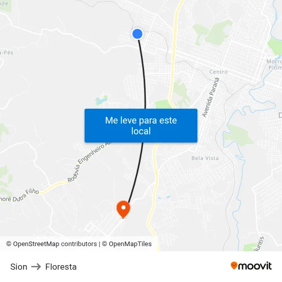 Sion to Floresta map