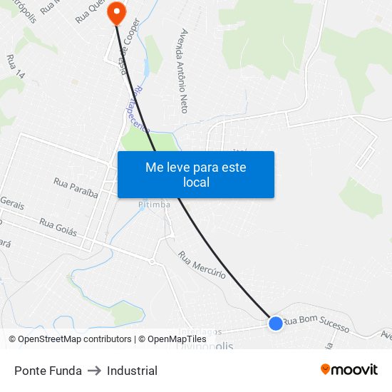 Ponte Funda to Industrial map