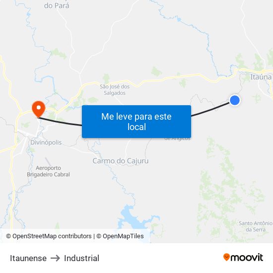 Itaunense to Industrial map