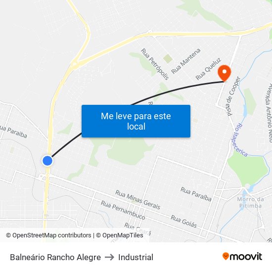 Balneário Rancho Alegre to Industrial map