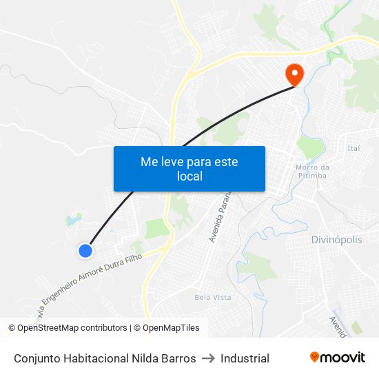 Conjunto Habitacional Nilda Barros to Industrial map