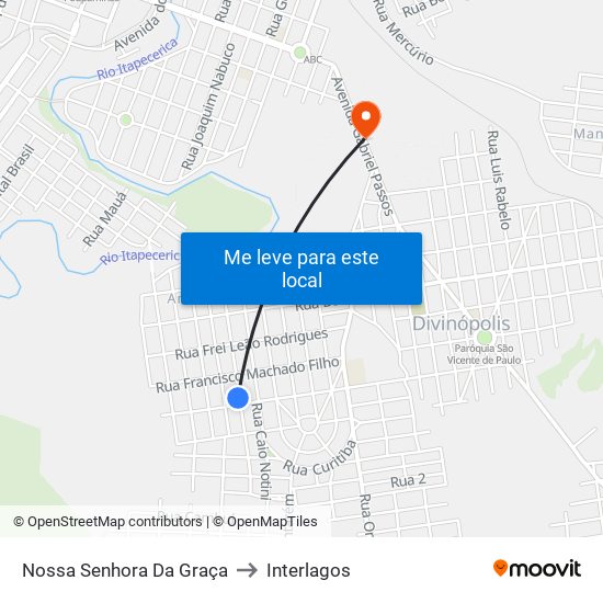 Nossa Senhora Da Graça to Interlagos map