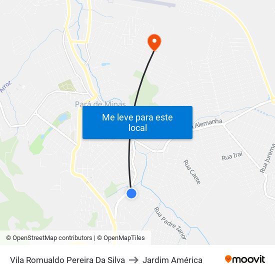 Vila Romualdo Pereira Da Silva to Jardim América map