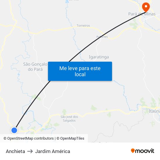 Anchieta to Jardim América map