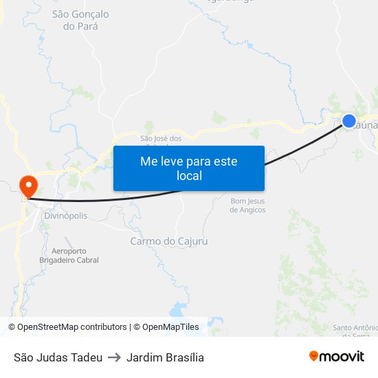 São Judas Tadeu to Jardim Brasília map