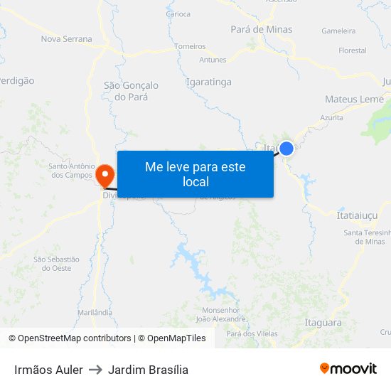 Irmãos Auler to Jardim Brasília map