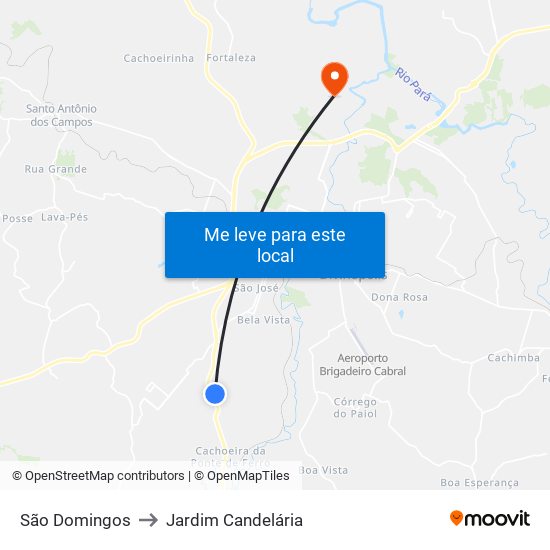 São Domingos to Jardim Candelária map
