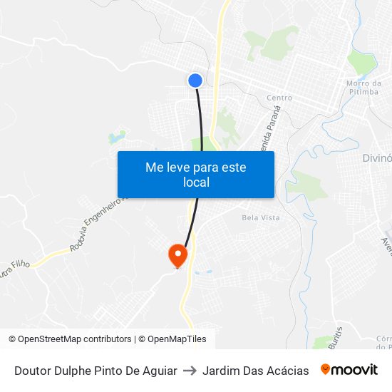 Doutor Dulphe Pinto De Aguiar to Jardim Das Acácias map