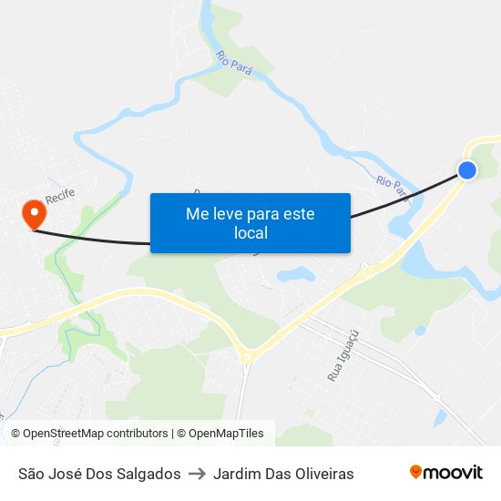 São José Dos Salgados to Jardim Das Oliveiras map