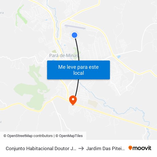Conjunto Habitacional Doutor José Pereira Campos to Jardim Das Piteiras 2ª Seção map