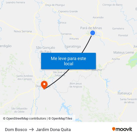 Dom Bosco to Jardim Dona Quita map