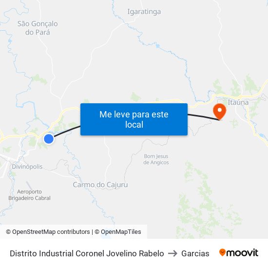 Distrito Industrial Coronel Jovelino Rabelo to Garcias map