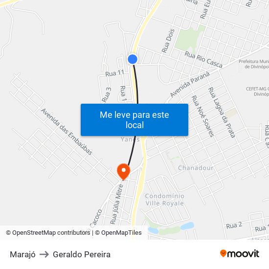 Marajó to Geraldo Pereira map