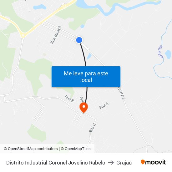 Distrito Industrial Coronel Jovelino Rabelo to Grajaú map