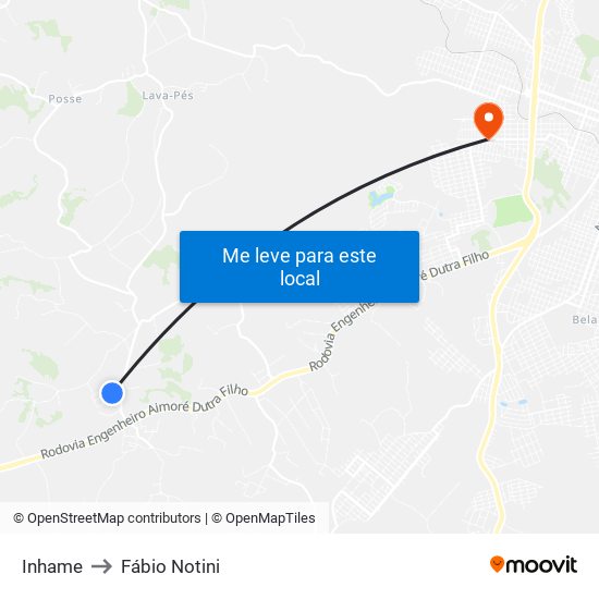 Inhame to Fábio Notini map