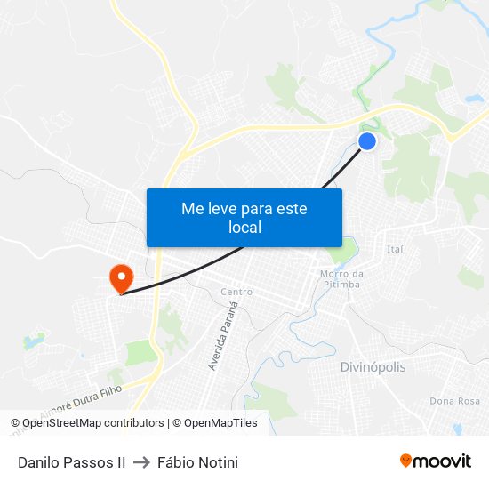 Danilo Passos II to Fábio Notini map