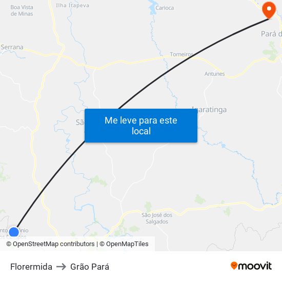 Florermida to Grão Pará map