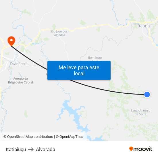 Itatiaiuçu to Alvorada map