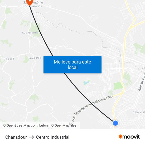 Chanadour to Centro Industrial map