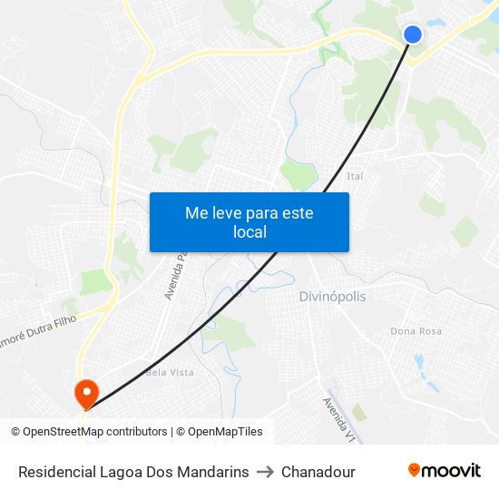 Residencial Lagoa Dos Mandarins to Chanadour map