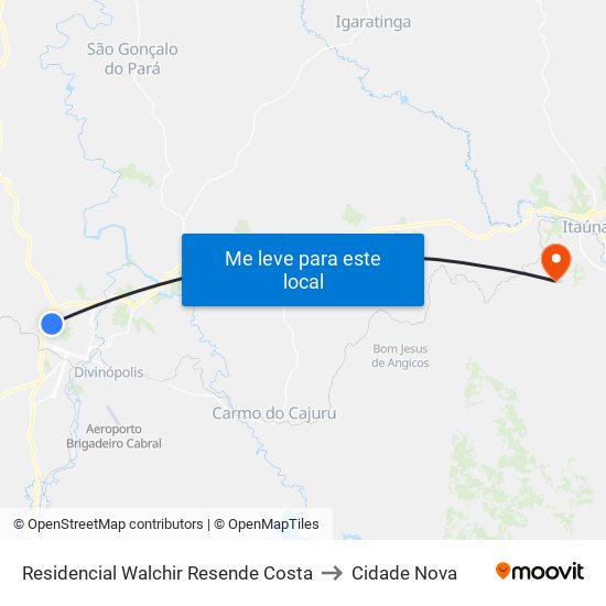 Residencial Walchir Resende Costa to Cidade Nova map
