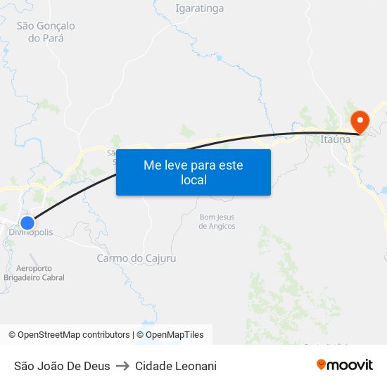 São João De Deus to Cidade Leonani map