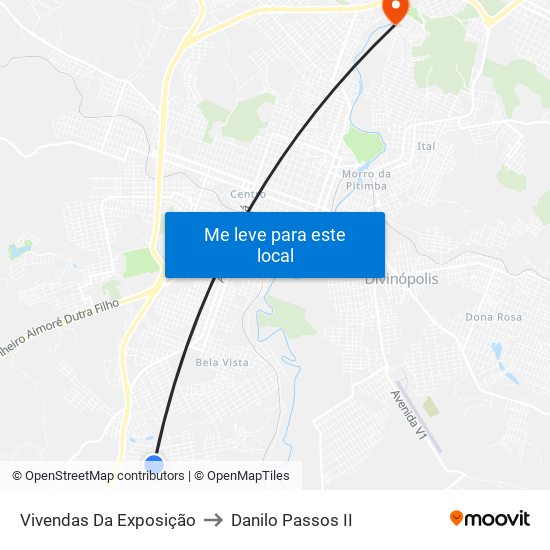 Vivendas Da Exposição to Danilo Passos II map
