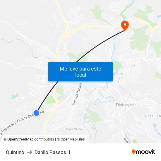 Quintino to Danilo Passos II map