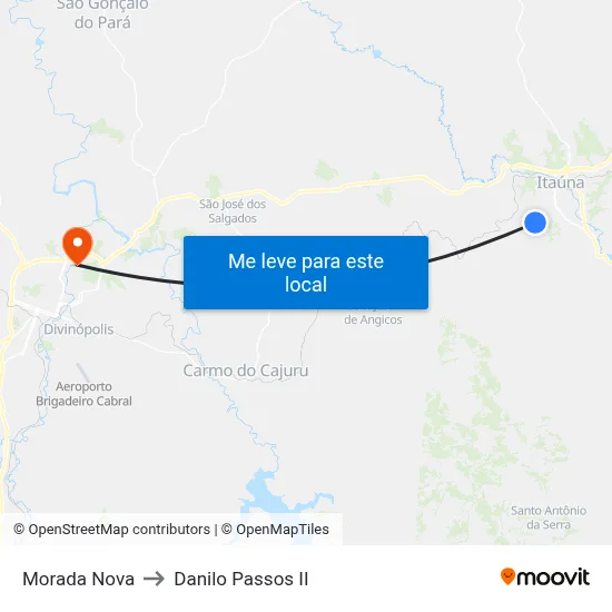Morada Nova to Danilo Passos II map