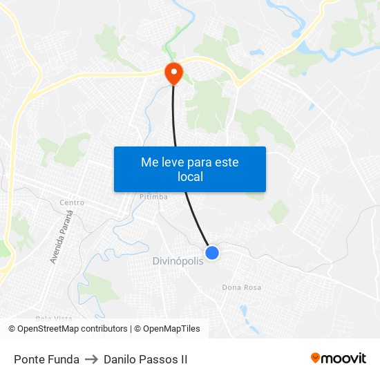 Ponte Funda to Danilo Passos II map